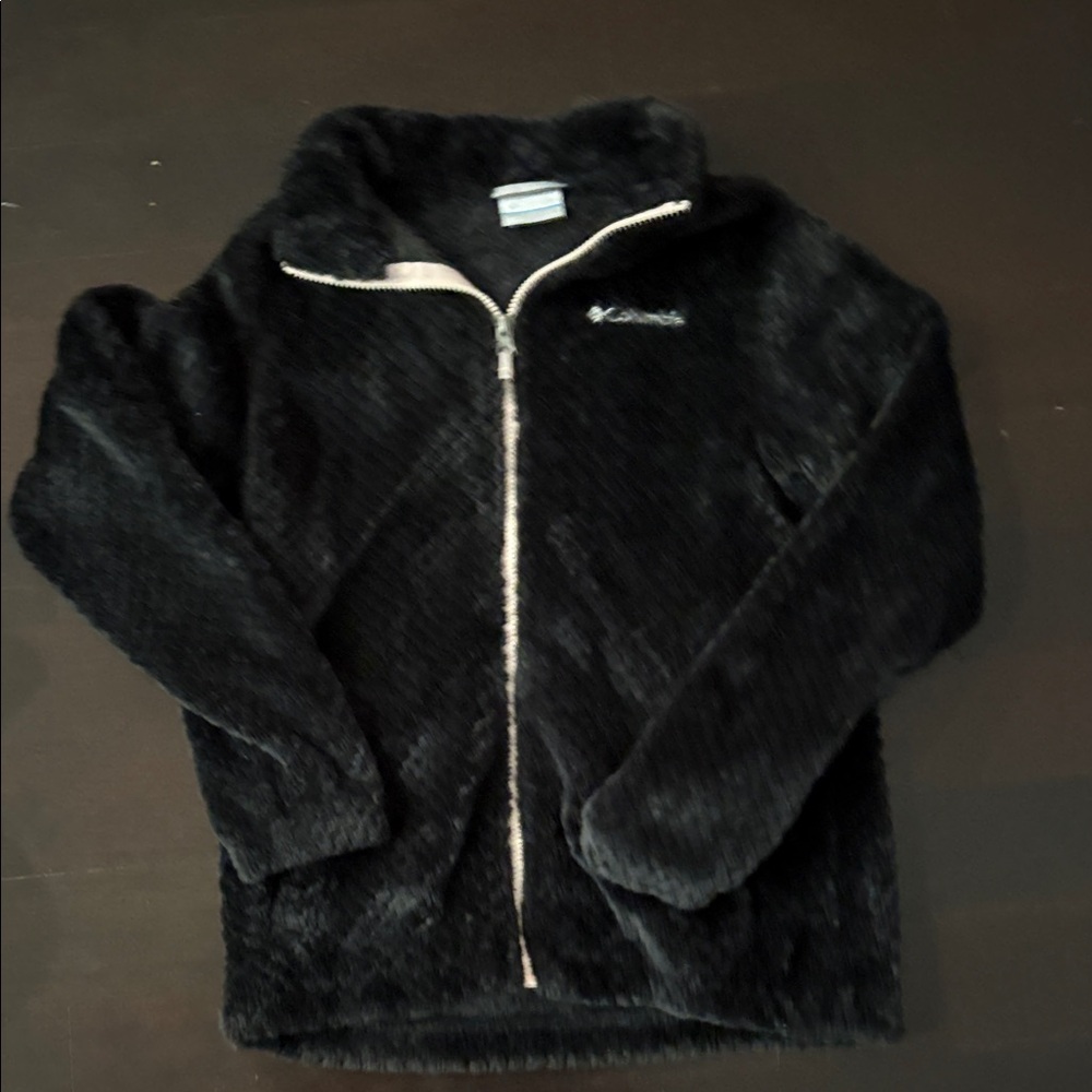 Columbia girls Black Fleece Jacket so cozy! size L 14/16